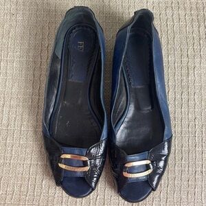 Gianfranco Ferre peep toe flats